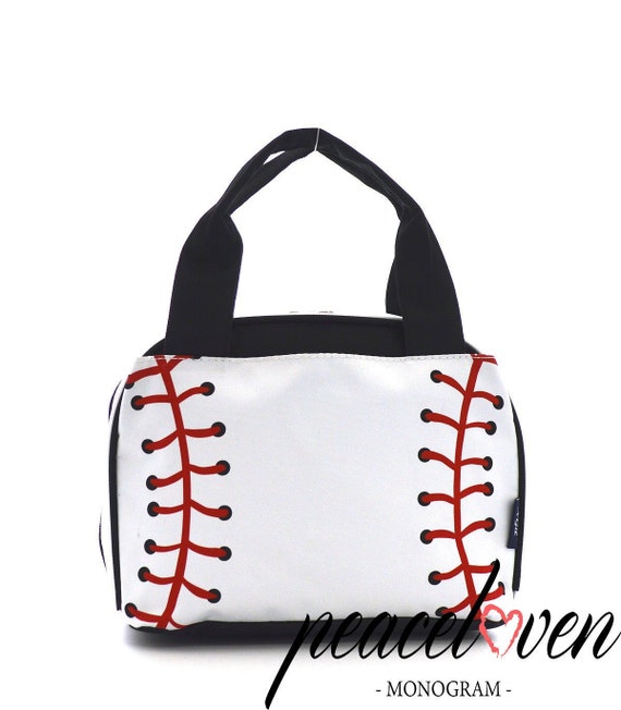 Monogrammed Baseball Design Insulated Lunch Bag SKB255BK | School Lunch Bag | Kids Lunch Bag | Personalized Lunch Bag | Insulated Lunch Tote