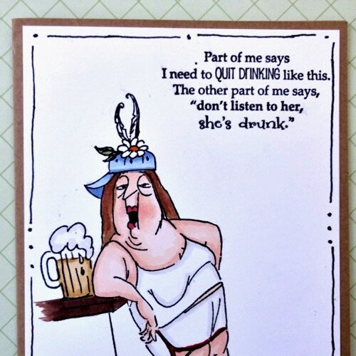 Drinking Card Humorous Birthday Card Beer Card Funny All Etsy