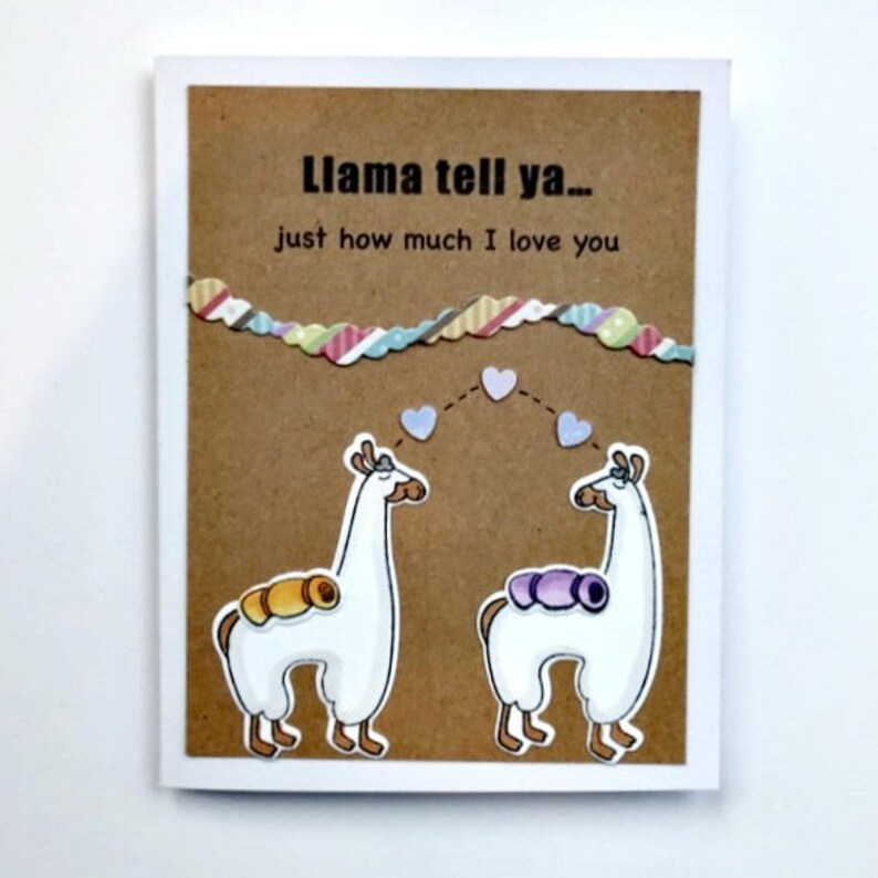 Lama-Karte Wortspiel Liebe Karte Alpaka Tier Wortspiel | Etsy
