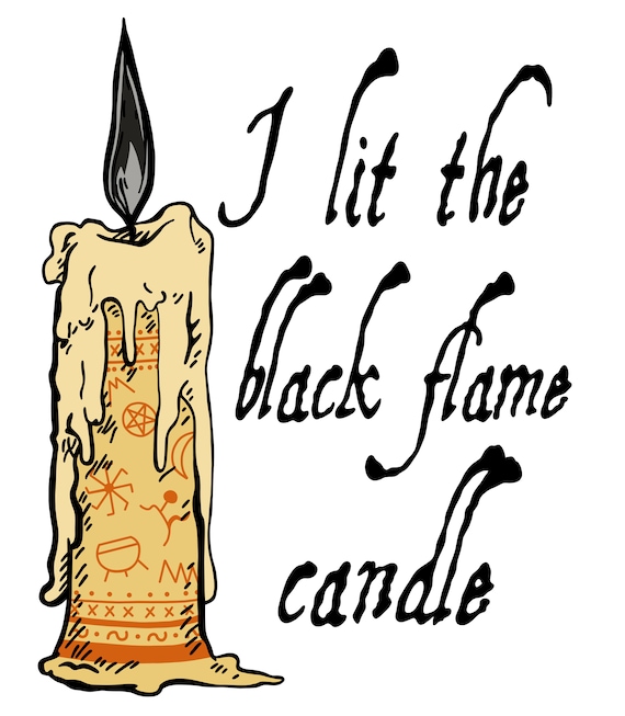 Black Flame Candle Print Hocus Pocus Hocus Pocus Print - Etsy