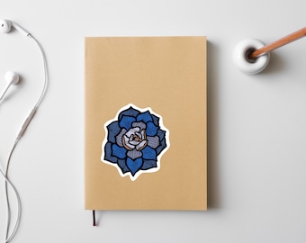 Purple Succulent Sticker, Stickers, Succulents, Plants, Nature, Vinyl Sticker, Die-cut Sticker