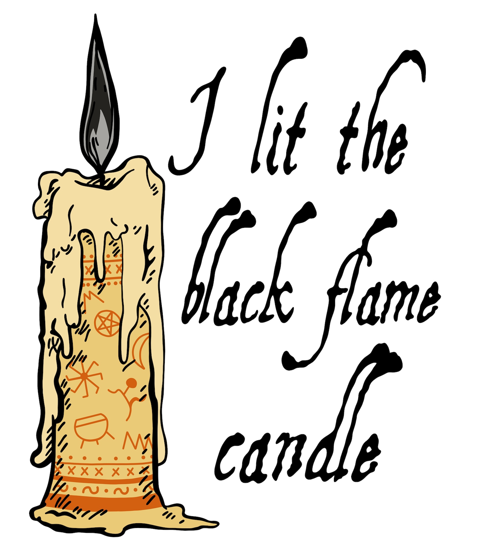 Black Flame Candle Sticker Hocus Pocus Hocus Pocus Sticker Etsy