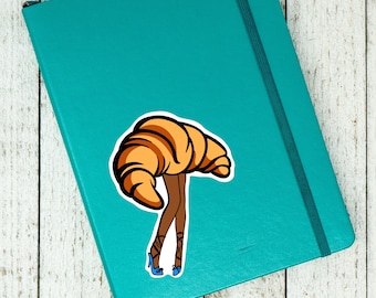 Croissantklistermärke, Croissant, Bakverk, Vinylklistermärke, Stansat klistermärke