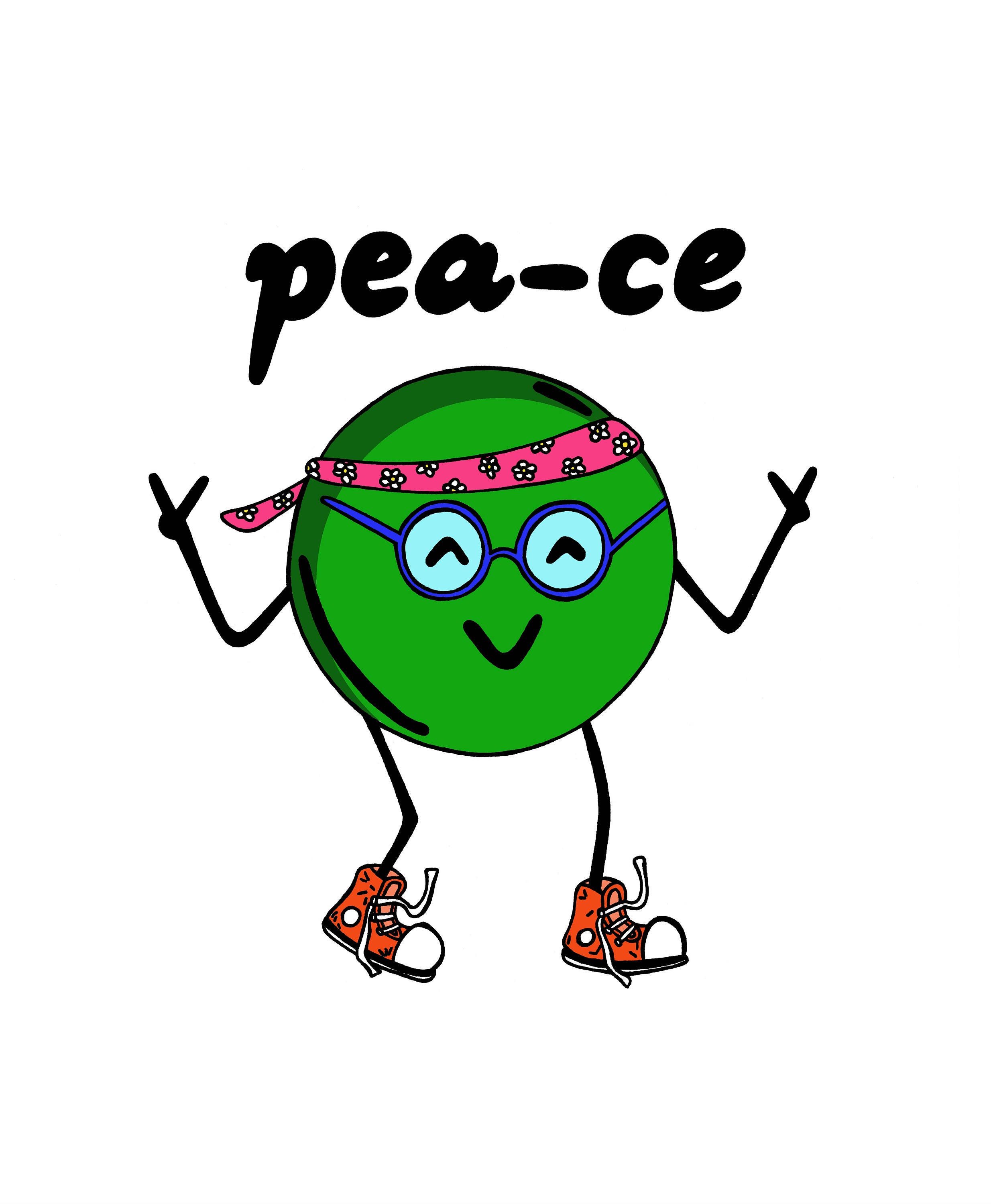 Peace Print Peace Peas Vegetables Food Food Art Etsy UK