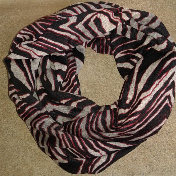 Zebra Infinity Scarf Etsy