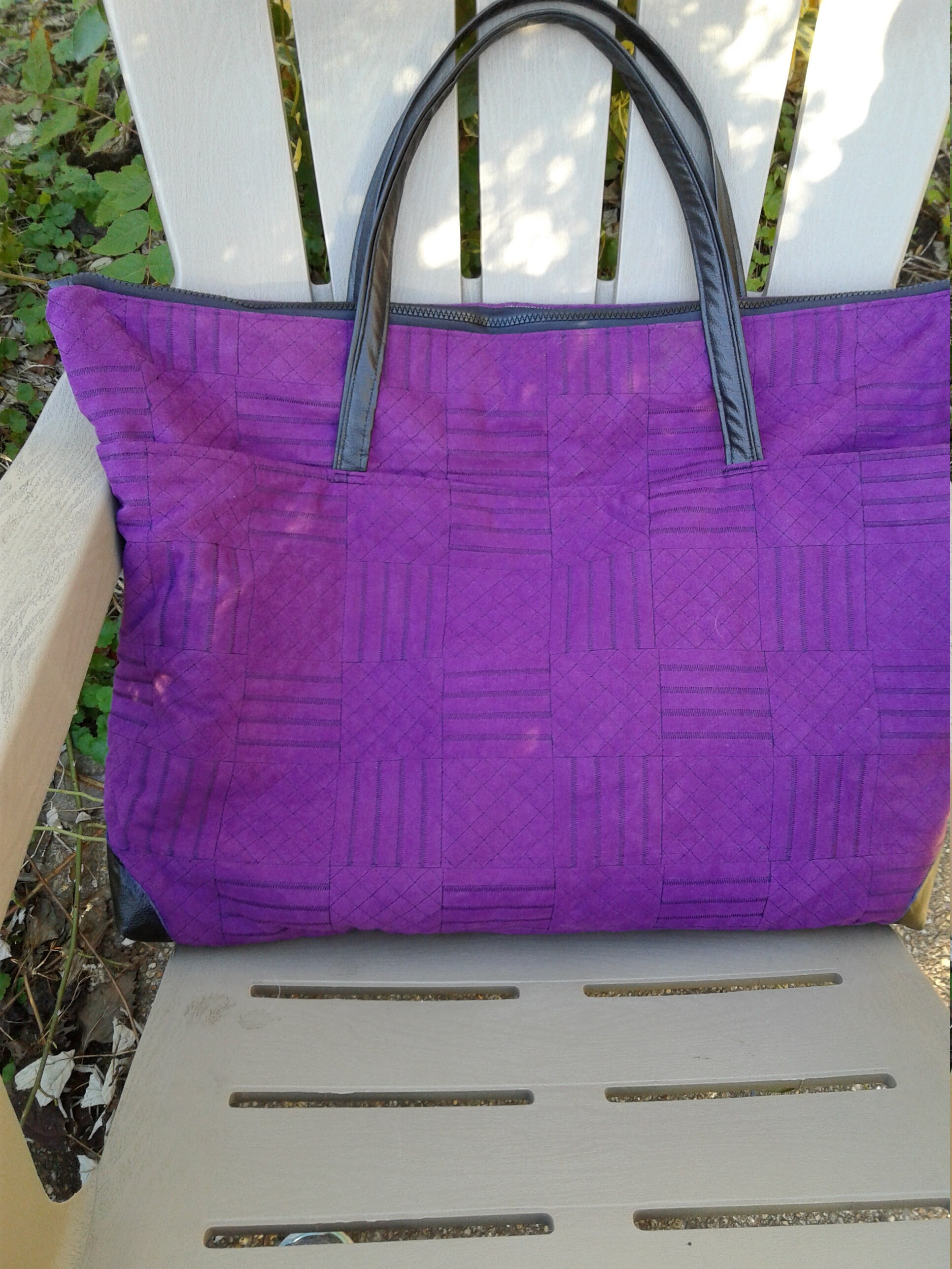 Purple Tote Bag Travel Tote Magenta Weekender Tote Bag - Etsy