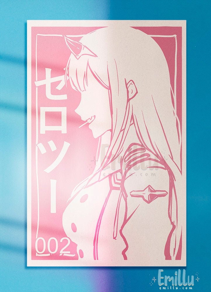 Zero Two 002 DARLING in the FRANXX Card Anime | Art Board Print