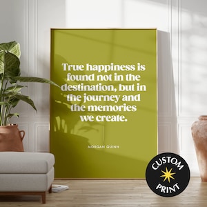 Arte de parede com citação personalizada, impressão de texto personalizada, pôster com tipografia personalizada para presente