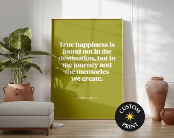 Custom Quote Print Wall Art, Personalised Text Print, Custom Typography Poster Gift