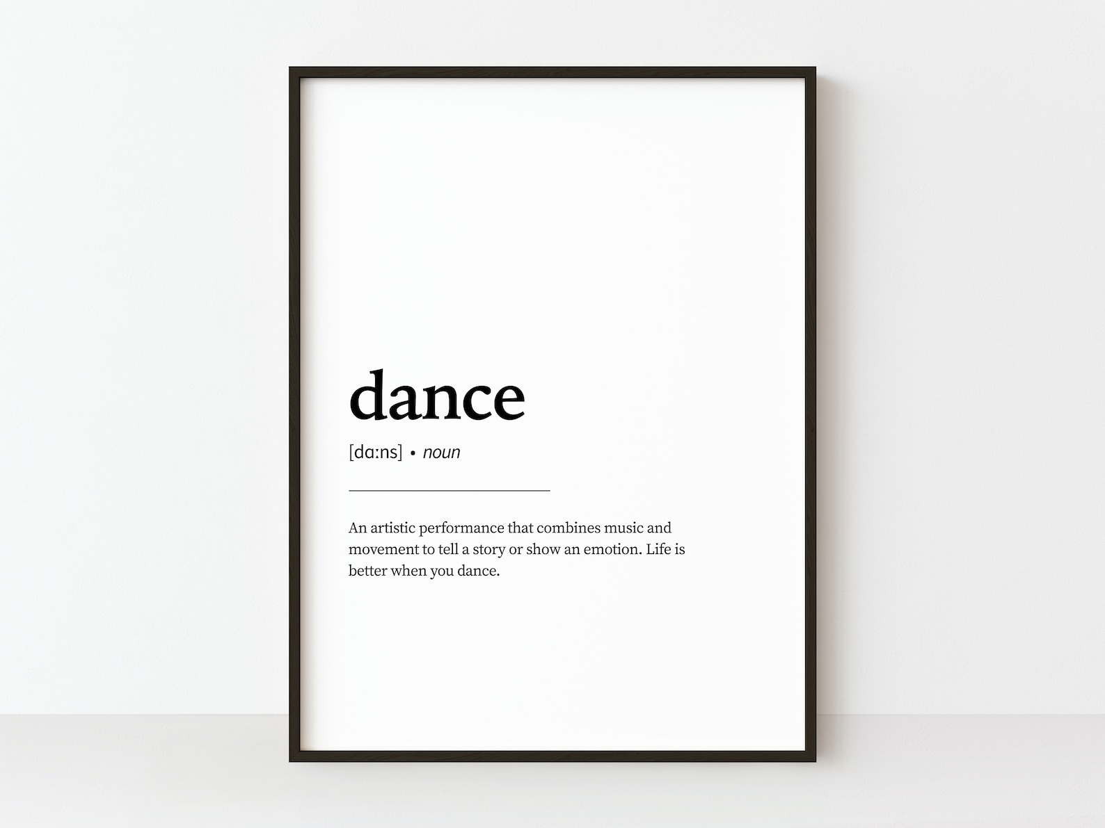 Dance Definition Print Dance Wall Art Dance School Art Etsy