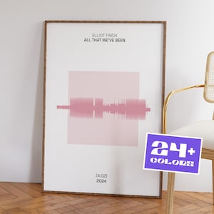 Personalised Song Soundwave Print Downloadable – Custom Music Art - Your Wedding Song Minimal Poster