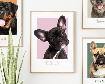 Custom Pet Portrait: Personalized Dog or Cat Wall Art
