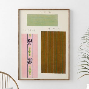 Póster tradicional japonés en xilografía, impresión con patrón japonés vintage, impresión artística minimalista japonesa, decoración de pared, arte mural imprimible
