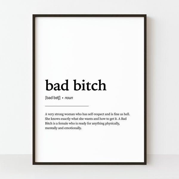 Bad Bitch Wall Art - Etsy