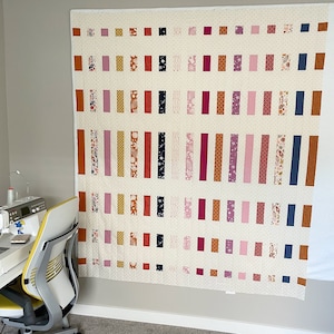 Radiant Beams Quilt Pattern - PDF Download - Jelly Roll Quilt Pattern - Beginner Quilt Pattern - Ombre Pattern - Rainbow Pattern
