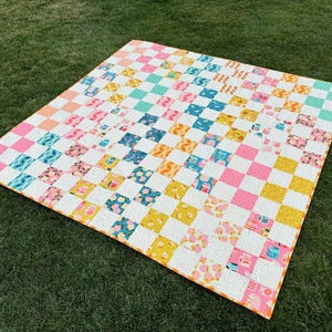 Layer Cake Squared Quilt Pattern - PDF Download - Layer Cake Quilt Pattern - Charm Pack Quilt Pattern - Beginner Quilt Pattern