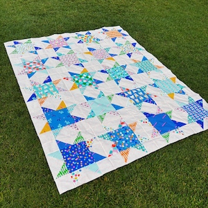 Layer Cake Stars Quilt Pattern - PDF Download - Layer Cake Quilt ...