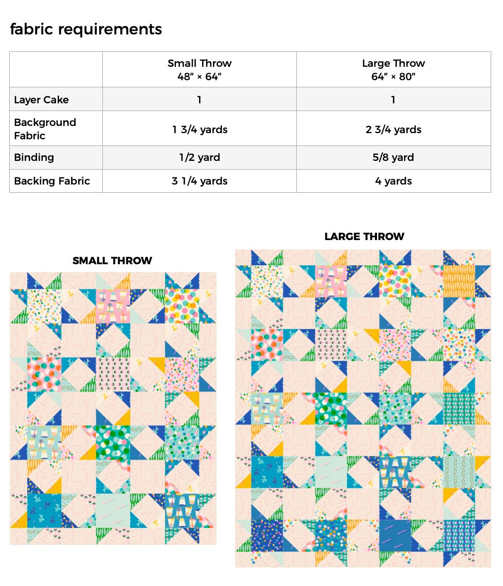 Layer Cake Stars Quilt Pattern - PDF Download - Layer Cake Quilt ...