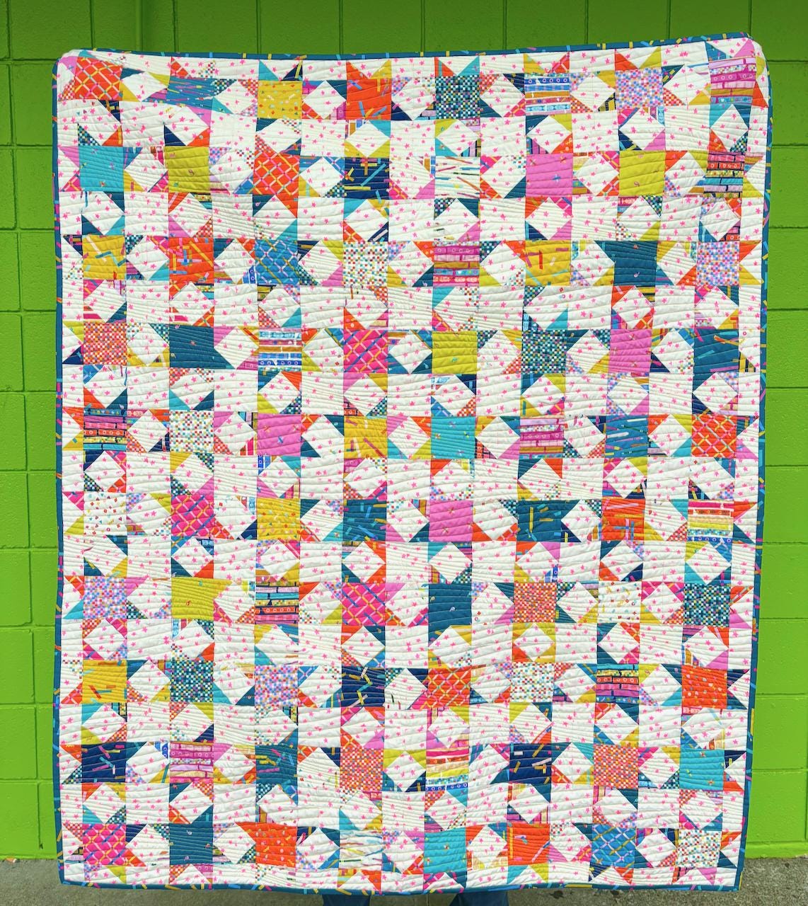 Layer Cake Stars 2.0 Quilt Pattern - PDF Download - Layer Cake Quilt Pattern - Sawtooth Star Quilt Pattern - Beginner Quilt Pattern