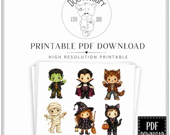 Vintage Halloween Dolls2 printable PDF download