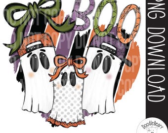 Immagine PNG di Boo a 300 DPI, download digitale, stampabile, per magliette e sublimazione.