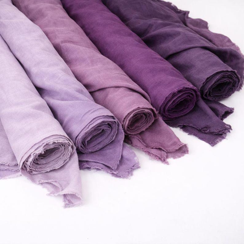 Lavender Linen Fabric by the Yard – Washed 100% Flax Linen for Clothing, Curtains & Home Decor | Medium Weight image 10