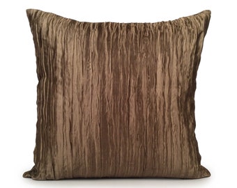 Greenish Brown Pillow, Throw Pillow Cover, Decorative Pillow Cover, Cushion Covers, Accent Pillow, Satin Blend Pillow, Home Decor, Textured