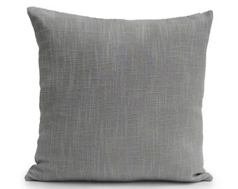 Gray Pillow, Throw Pillow Cover, Decorative Pillow Cover, Cushion Covers, Pillowcase, Accent Pillow, Toss Pillow, Textured, Linen Pillow