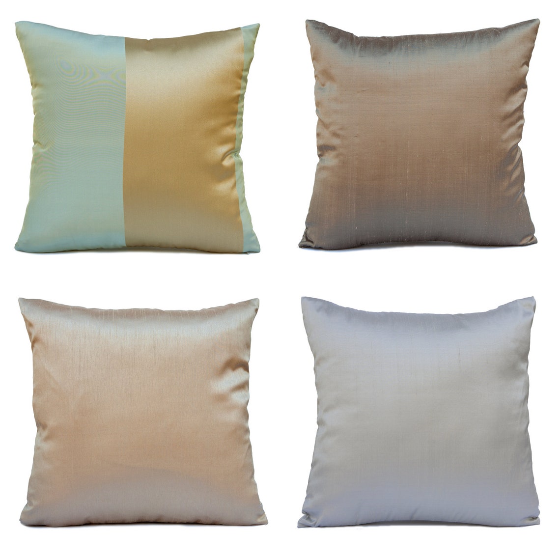 Patchwork Puff Throw Pillow, Citron/Silver Grey