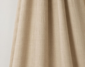 Natural linen Tan fabric by the yard, 100% pure linen fabrics in colors, eco friendly washed farmhouse linen flax fabrics by the meter