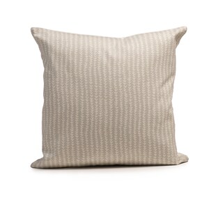 Light Beige Tan Pattern Richloom Designer Pillow, Linen Pillow Cover, Decorative Pillow Covers, Farmhouse Designer Pillow.