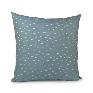 Cotton Dusty Blue Pattern Pillow, Linen Pillow Cover, Richloom Designer Pillow,Farmhouse Designer Pillow, Trendy Pillow Cover, Accent pillow