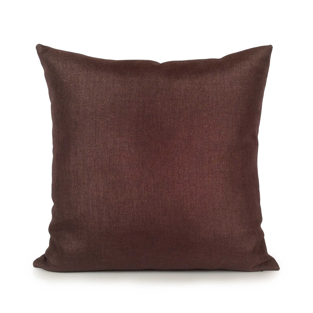 Chocolate Brown Pillow Throw Pillow Cover Decorative Pillow Etsy