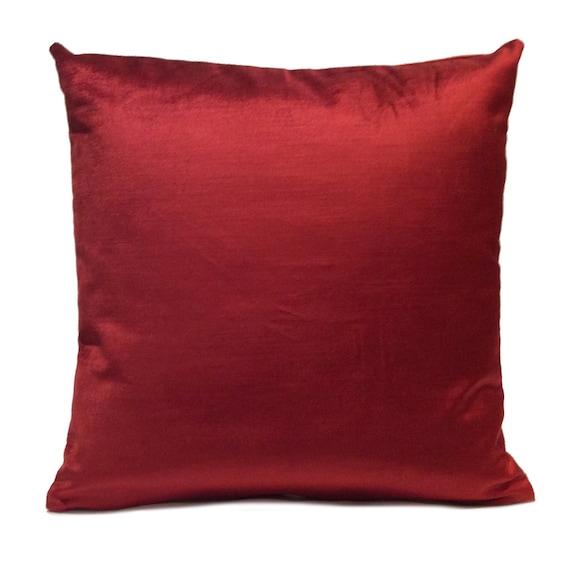 Deep Red Pillow Throw Pillow Cover Texture Throw Pillow, Red Multi