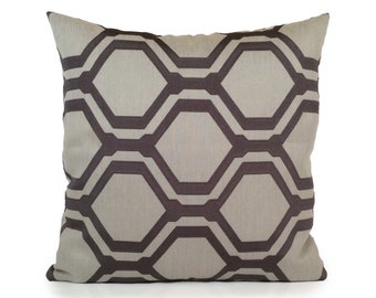 Light and Dark Grey Pillow, Throw Pillow Cover, Decorative Pillow Cover, Cushion Cover, Pillowcase, Toss, Cotton Blend, Geometric Pattern