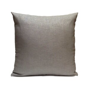 Silver Pillow, Throw Pillow Cover, Decorative Pillow Cover, Cushion Cover, Pillowcase, Accent Pillow, Toss Pillow, Linen Blend, Sparkly Gift