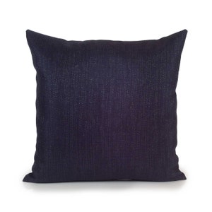 Dark Navy Blue Pillow, Decorative Throw Pillow Cover, Cushion Covers, Accent Pillowcase, Linen Blend Pillow, Silver Sparkle boutique pillow