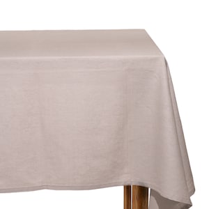 Mantel de lino, tamaño personalizado disponible, mantelería rectangular, mantel de granja natural, mantel de comedor, mantel ajustado
