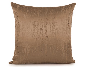 Tan, warm tan Pillow, Decorative Throw Pillow Cover, Cushion Cover, Accent Pillow, Satin Blend, Geometric pattern, Pillowcase, Modern pillow