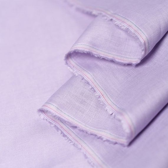 Lavender Linen Fabric by the Yard – Washed 100% Flax Linen for Clothing, Curtains & Home Decor | Medium Weight