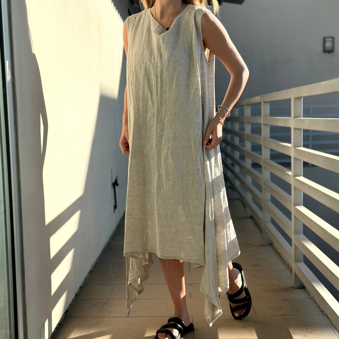 Bella Black Dress | Plus Size, Cotton-Linen Summer Dress