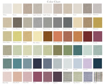 100% Linen Fabric By The Yard | Upholstery Fabric | Hand Craft Material | 70 Colors | Dyed Fabric | Washable Fabric | Multicolor Linen