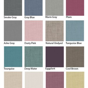 Natural linen Smoke Gray fabric by the yard, 100% pure linen fabrics in colors, eco friendly washed farmhouse flax fabrics by the meter