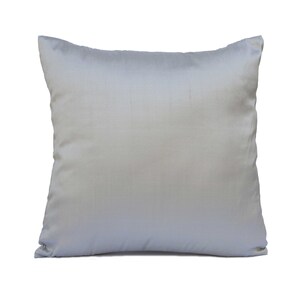 Light Silver Pillow, Decorative Throw Pillow Cover, Cushion Covers, Pillowcase, Accent Pillow, Toss Pillow, Home Decor, Silk Pillow, Modern.