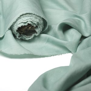 Pastel Green Linen Fabric by the Yard – Sage Light Green European Flax Linen, Medium Weight for Dresses, Curtains & Home Decor image 11