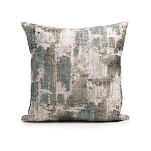Tan/Gray/Off White Pillow, Throw Pillow Cover, Decorative Pillow Cover, Cushion Cover, Accent Pillow, Velvet Cotton Blend Textured Pillow