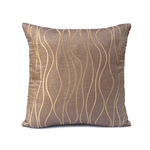 Light Brown Pillow, Throw Pillow Cover, Decorative Pillow Cover, Cushion Cover, Pillowcase, Accent Pillow, Polyester, Light Beige Pattern