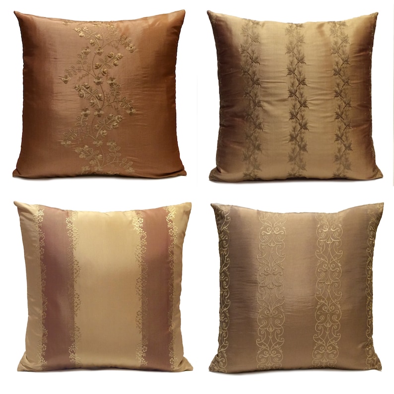 Light Brown Dark Tan Pillow Decorative Throw Pillow Cover Etsy