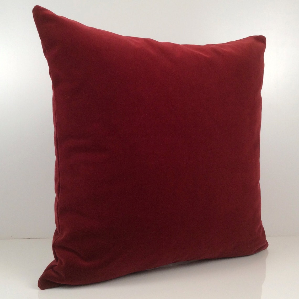 Bright Burgundy Pillow Throw Pillow Cover Decorative Pillow Etsy