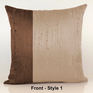 Light chocolate, brown and Beige Sand Color Block Decorative Throw Pillow Covers, Cushion Covers, Embroidery covers, Geometric pattern.